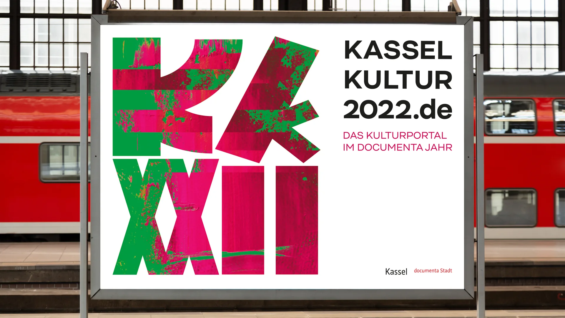 KasselKultur2022 poster applications. Logo design, brand identity, and campaign implementation by Machbar.