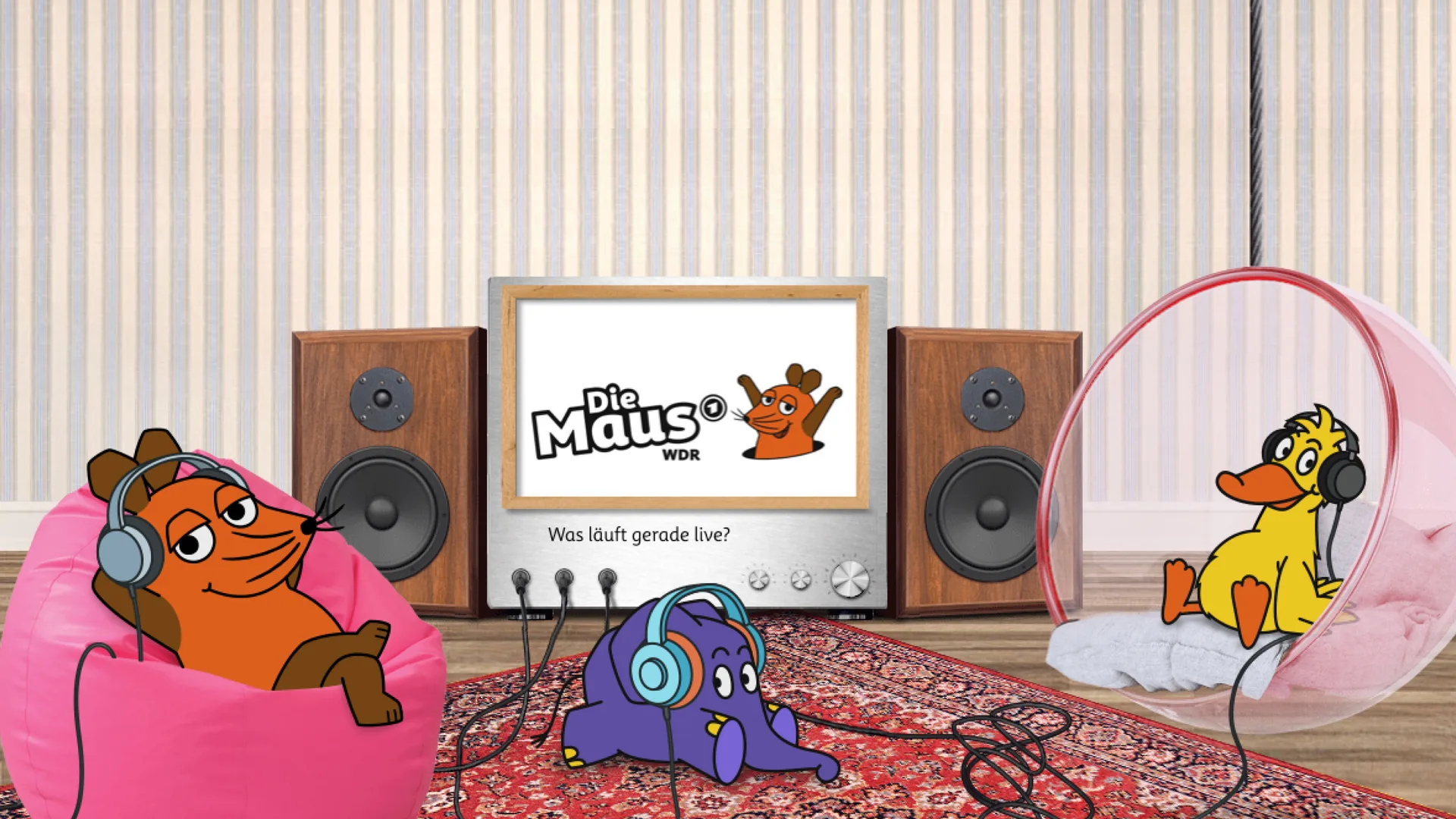 Screen view from Die Maus app for WDR. Concept, design, and programming by Machbar.