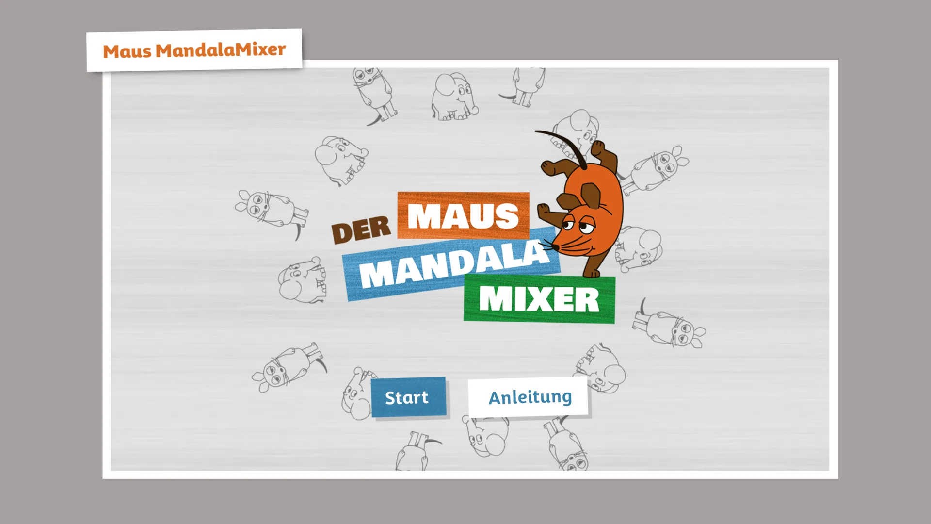Screen view from Die Maus app for WDR. Concept, design, and programming by Machbar.
