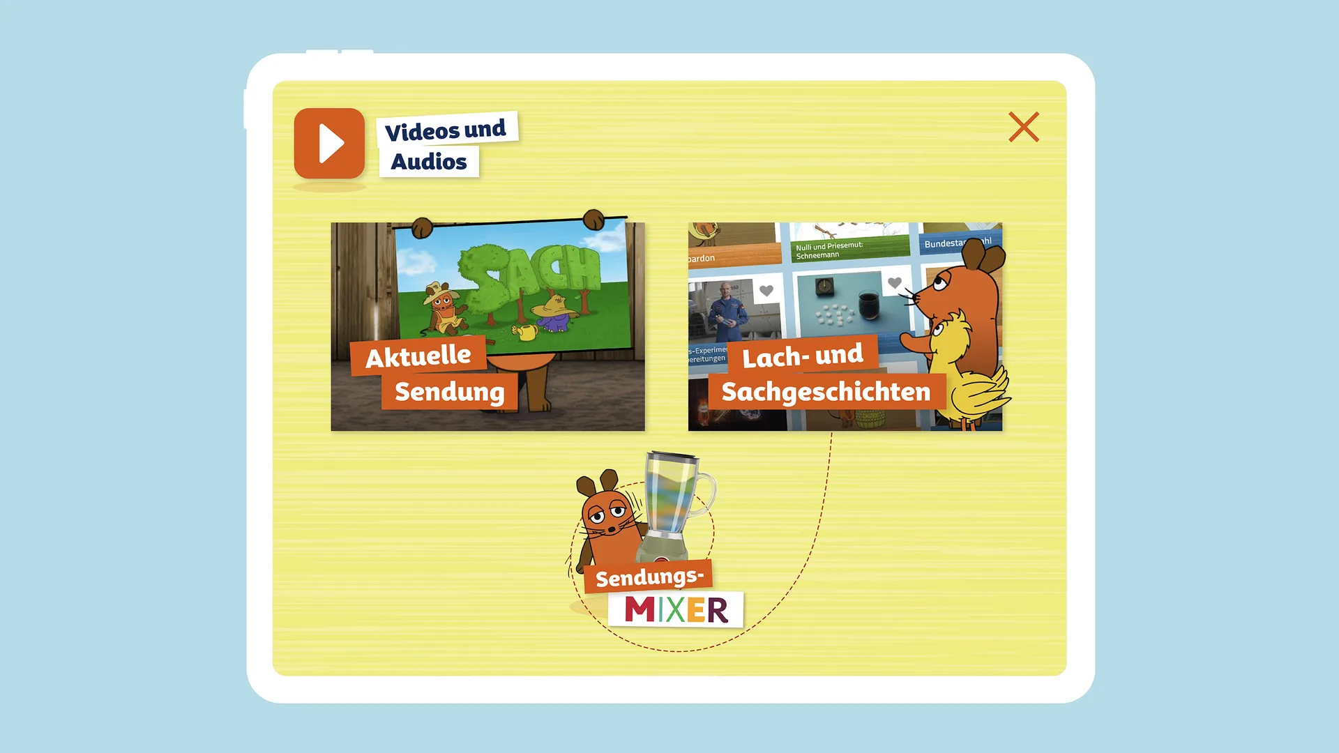 Sequence from Die Maus app for WDR. Concept, design, and programming by Machbar.