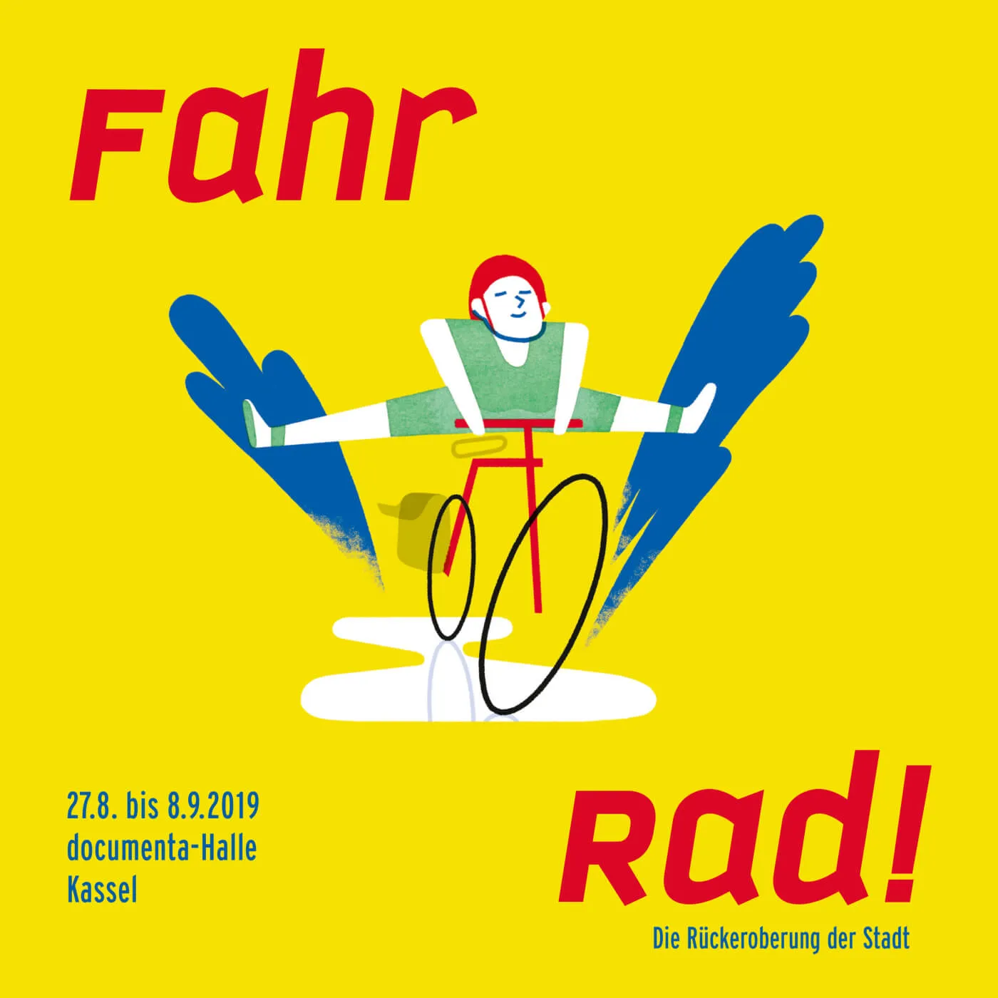 Campaign and poster design for the exhibition 'Cycle – Reclaiming the City' by the Association of German Architects Kassel and KAZimKUBA e.V. Design and illustrations by Machbar.