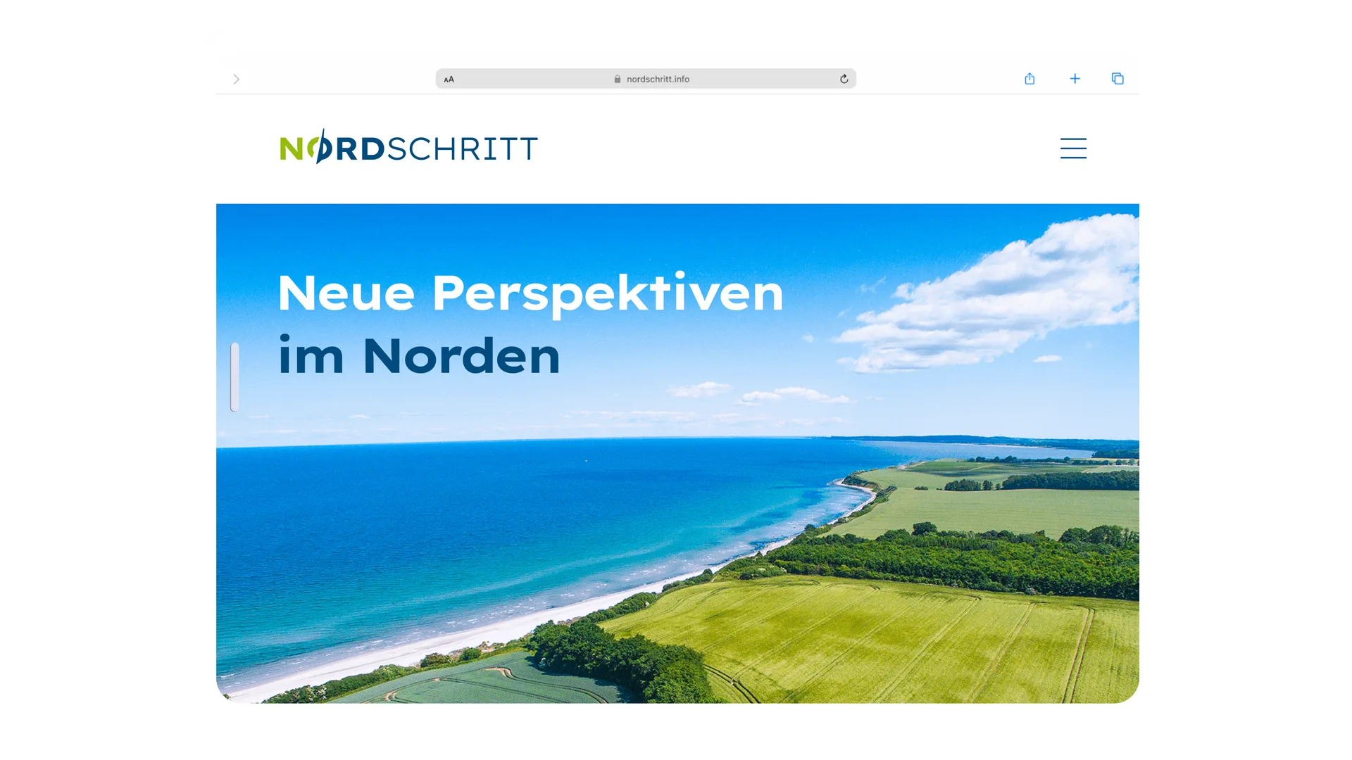 Website preview for the 'Nordschritt' initiative from Schwerin.