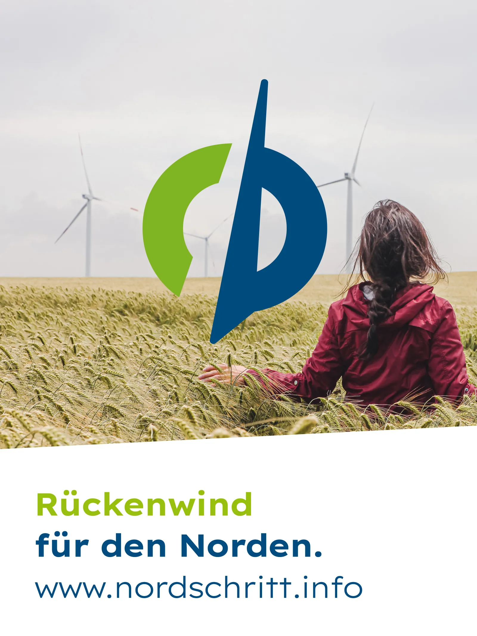 Campaign motif 'Tailwind for the north' for the 'Nordschritt' initiative from Schwerin.