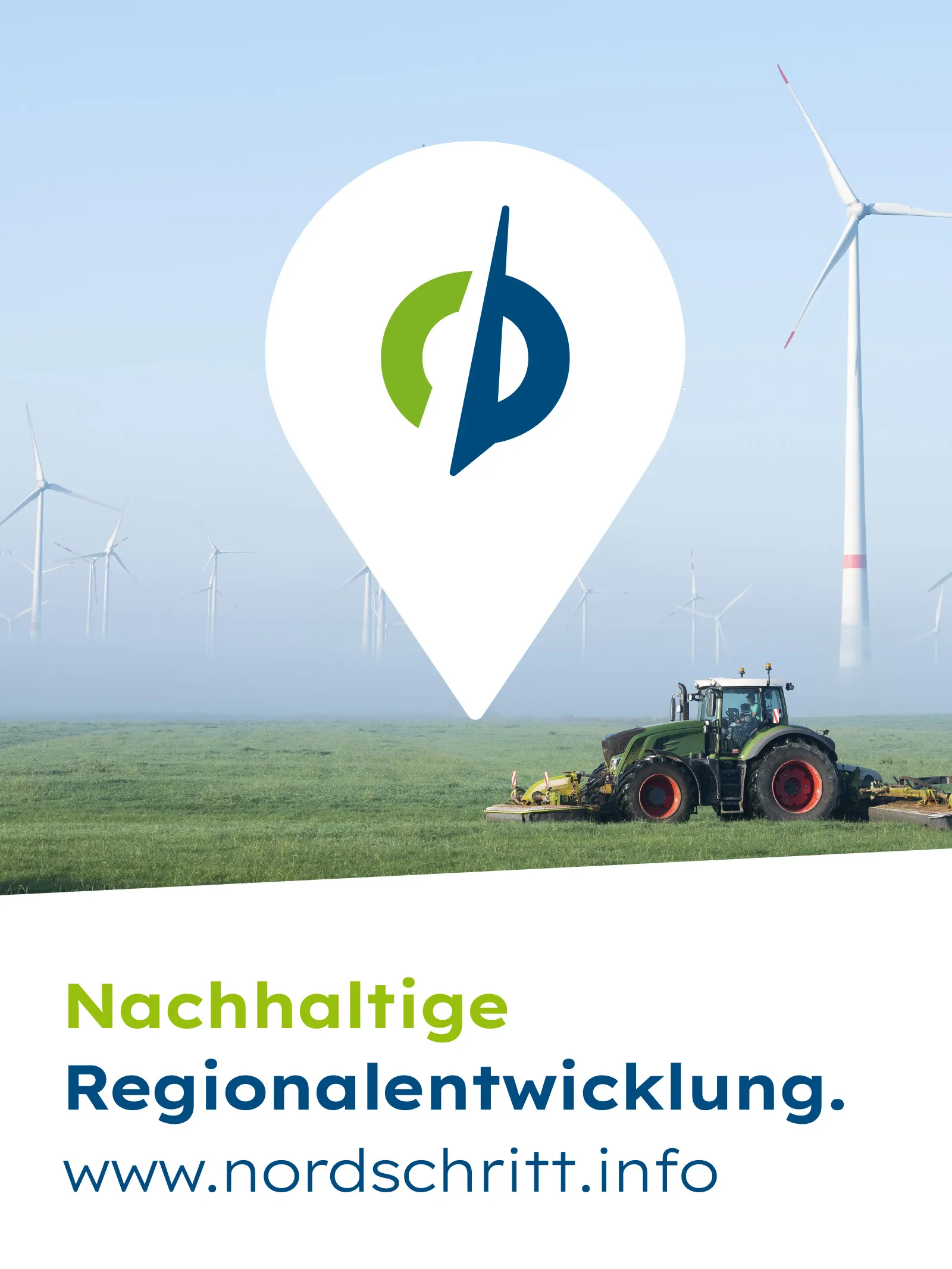Campaign motif 'Sustainable regional development' for the 'Nordschritt' initiative from Schwerin.