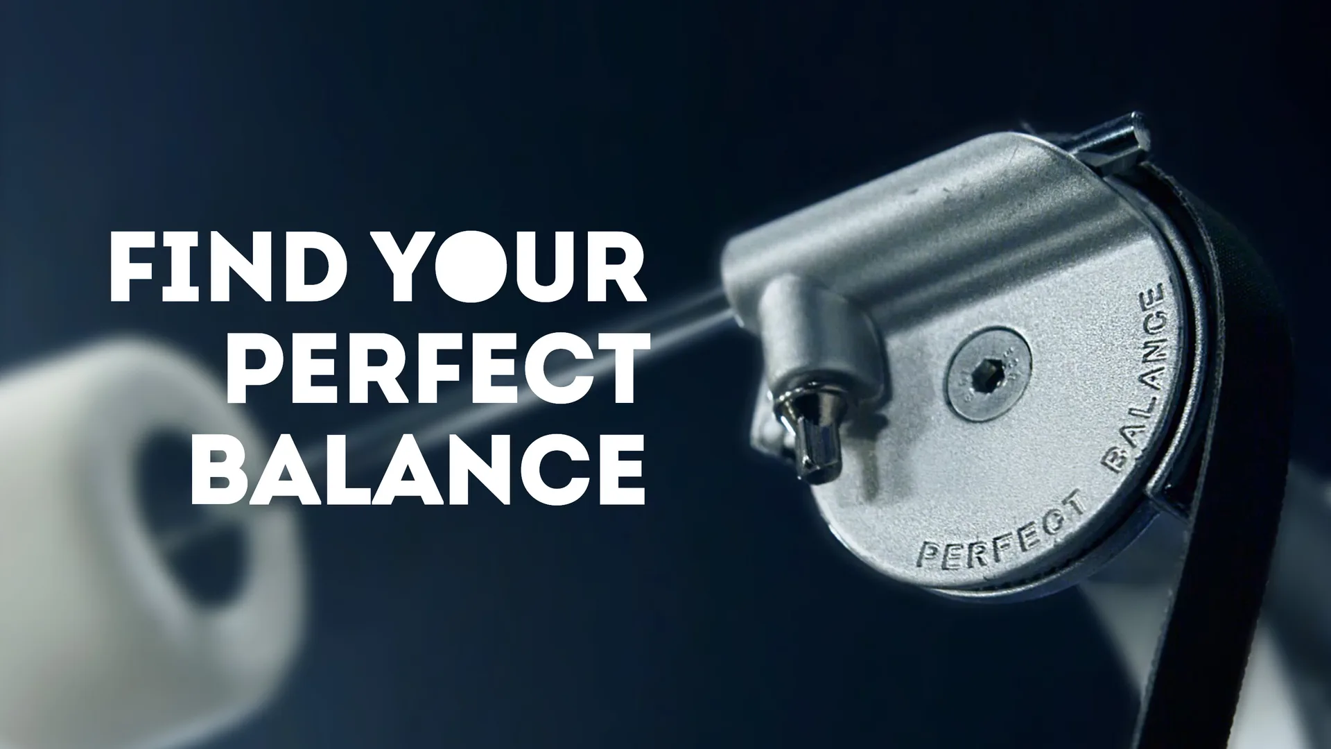Detail image of a Sonor foot pedal, 'Perfect balance', with the promotional headline 'Find your perfect balance'.